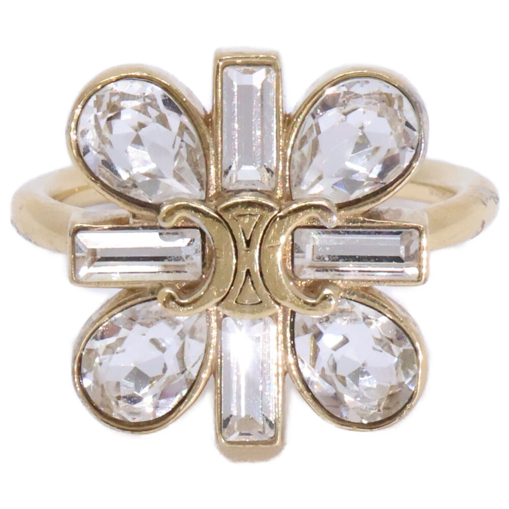 CELINE Daisy Ring, Size 54, Gold Color, Women's